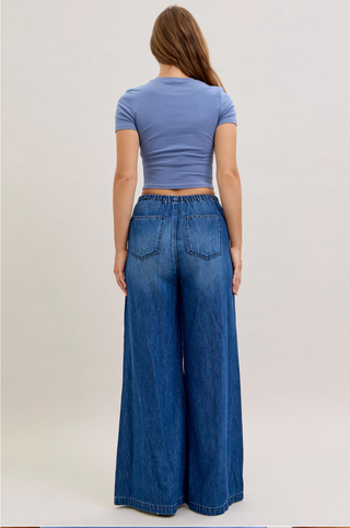 Judy Blue HW Featherweight Palazzo Jeans