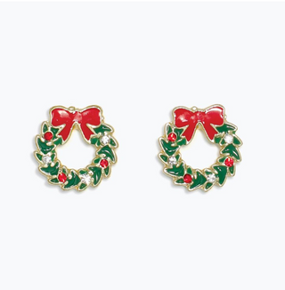 Cuties Wreaths w Crystals Earrings