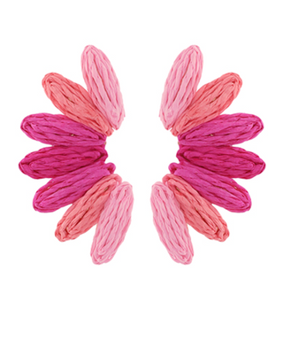 Raffia Wing Stud Earrings