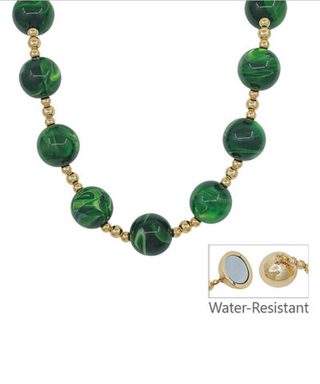 Round Stone Chunky Necklace