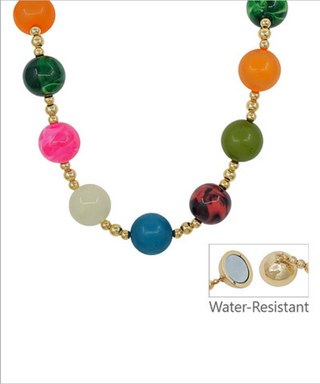 Round Stone Chunky Necklace