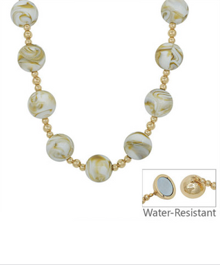 Round Stone Chunky Necklace