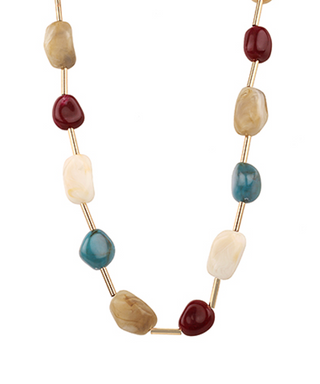 Stacked Stone Statement Necklace