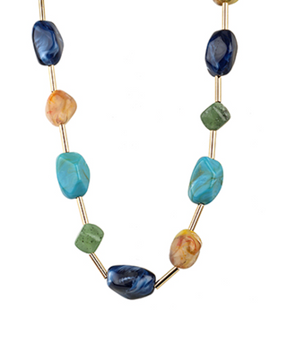 Stacked Stone Statement Necklace