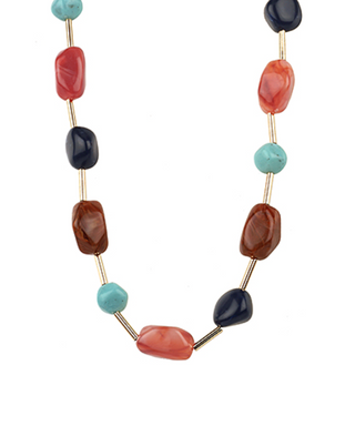 Stacked Stone Statement Necklace