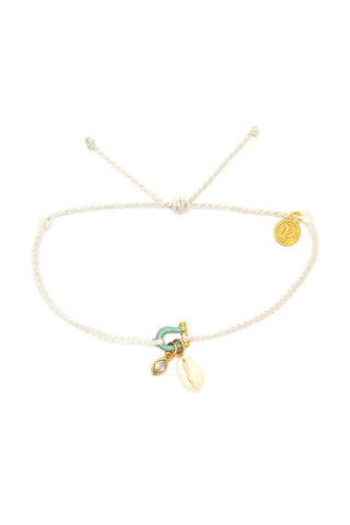Pura Vida Bonne Chance Cowrie Gold Charm Bracelet