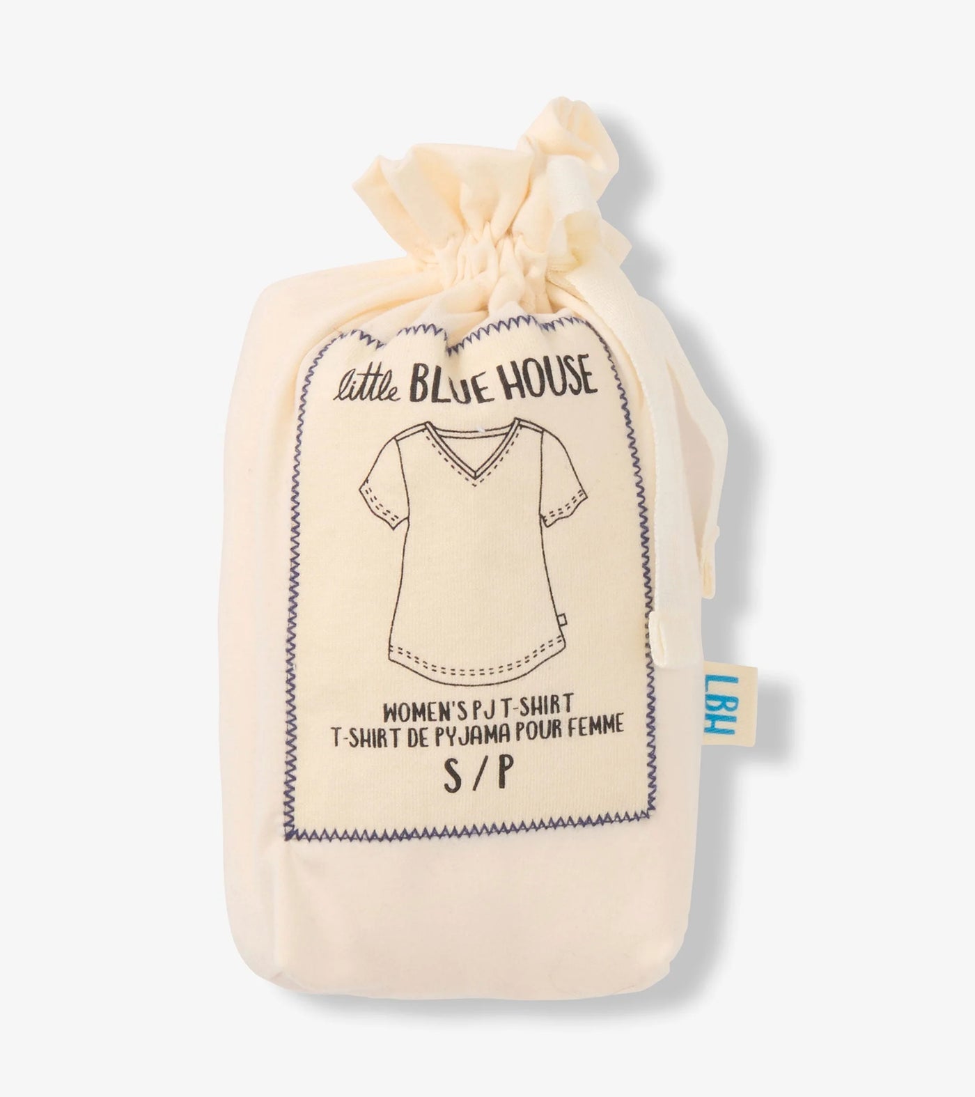 Capelton Road PJ V-Neck Cream T-Shirt In a Bag