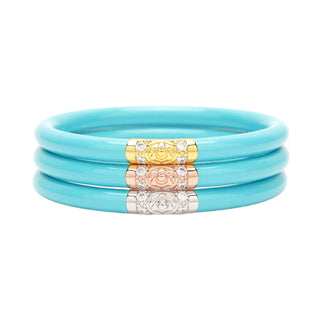 BuDha Girl Three Kings Turquoise All Weather Bangles - Serenity Prayer
