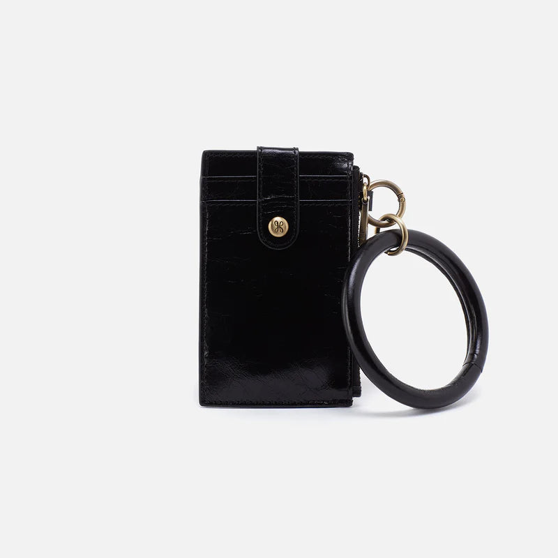 Hobo Ring Credit Card Wristlet - Polished Black