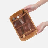Hobo Beauty Cosmetic Pouch In Polished Leather