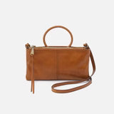 Hobo Sable Crossbody In Polished Leather