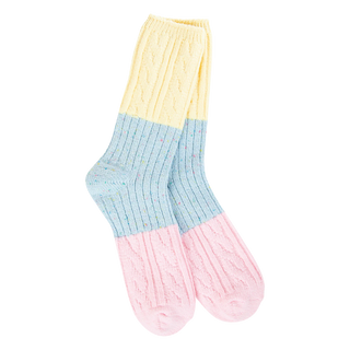 Worlds Softest Weekend Confetti Cable Crew Sock