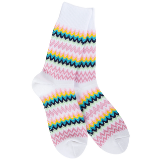 Worlds Softest Weekend Zig Zag Crew Socks