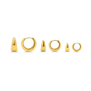 Stia XO Tappered & Bold 3 Pack Earrings