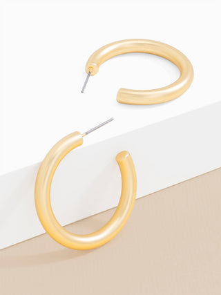Small Matte Chunky Hoop Earring