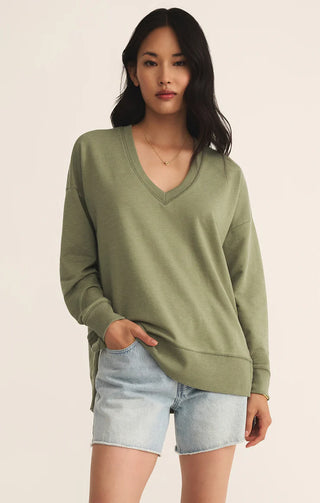 Z Supply Modern V-Neck Weekender Avocado