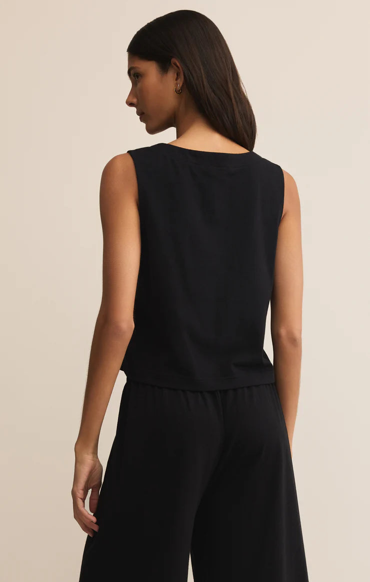 Z Supply Solace Jersey True Black Top