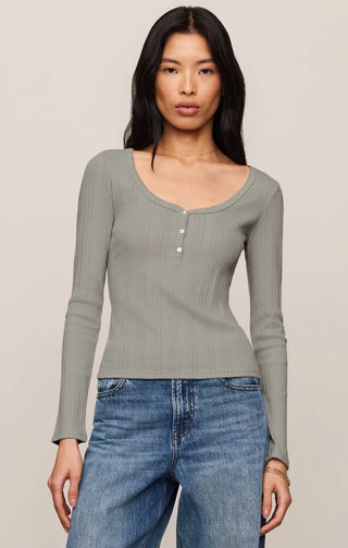 Z Supply Audri Pointelle Henley Top