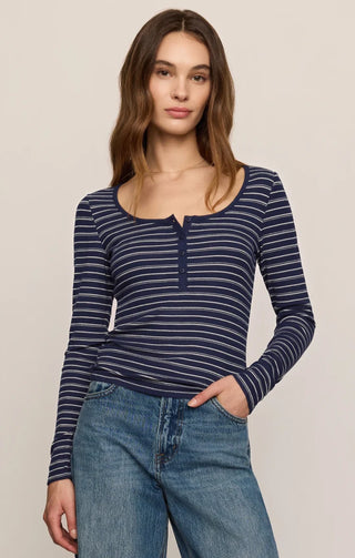 Z Supply Andie Striped Henley Top