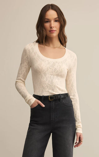 Z Supply Tibi Scoop Mesh Sweater