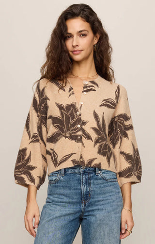 Z Supply Valor Floral Short Sleeve Cardigan