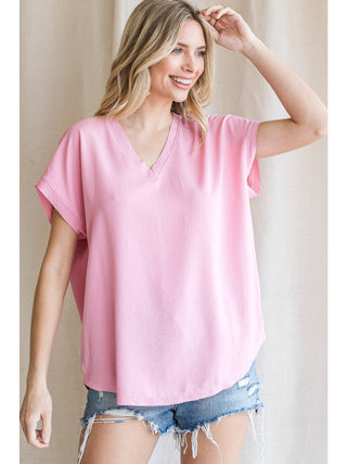 Best Selling Cap Sleeve Raw Edge Top