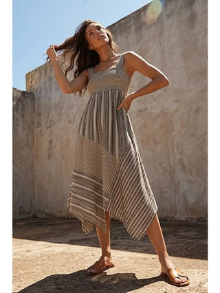 Linen Breezy Stripe Dress