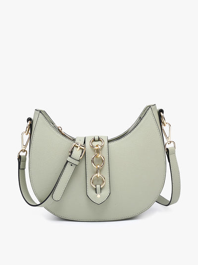 Euphemia Half-Moon Crossbody w/ Metal Ring