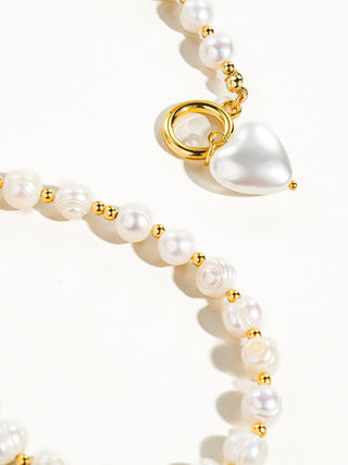 Wren Pearl Heart Necklace