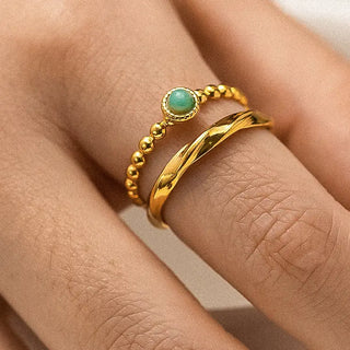 Lindy Layered Adjustable Stone Ring