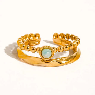 Lindy Layered Adjustable Stone Ring