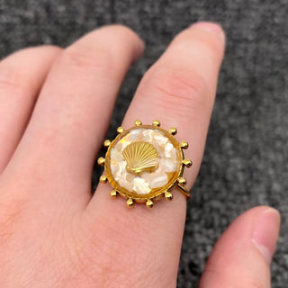 Shattered Shell Adjustable Ring