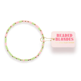 Beaded Blondes Light Pink and Light Green Sprinkle Bracelet