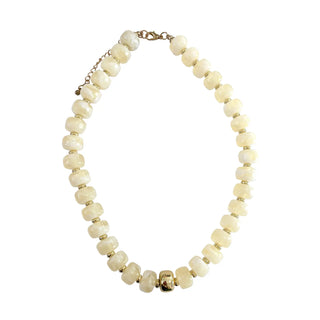 Rachel Chunky Beaded Necklace - Cream