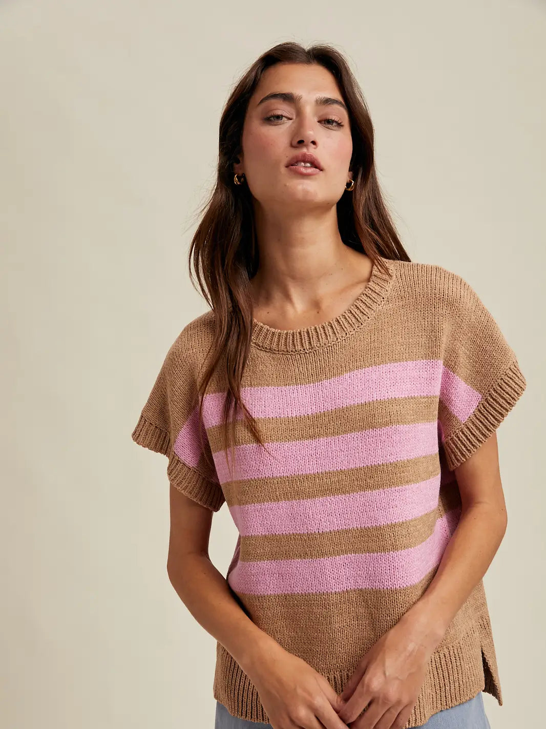 Oversized Striped Sweater Top