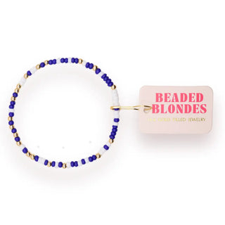 Beaded Blondes Navy and White Sprinkle Bracelet