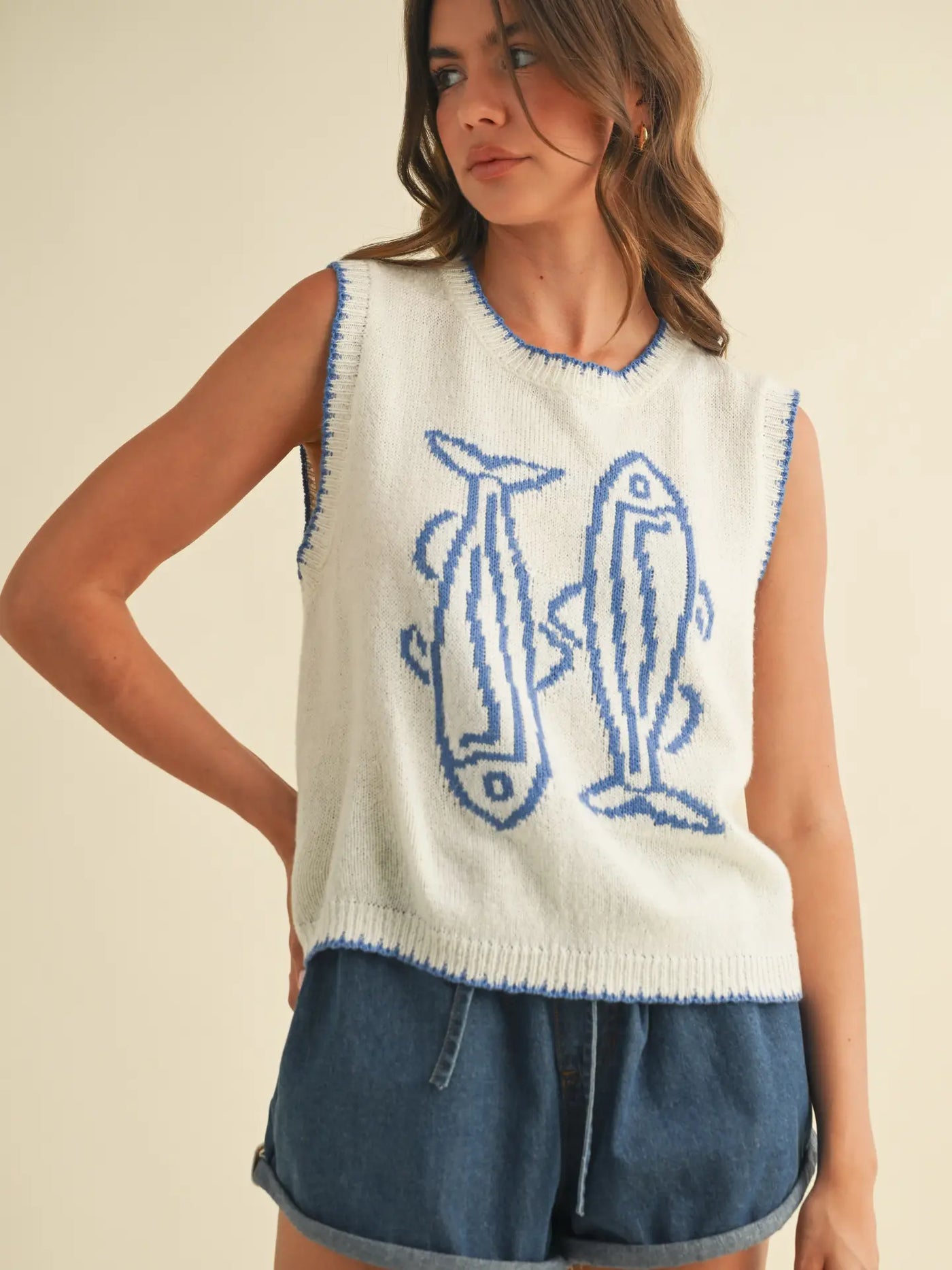 Fish Sweater Vest
