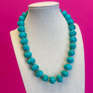 Bauble Bead with Gold Bead Necklace