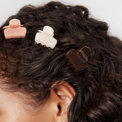 KITSCH Recycled Plastic Mini Cloud Clips 8pc - Rosewood