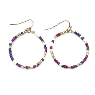 Seed-Bead Hoop Earrings