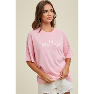 "Salty" Slub Knit Tee