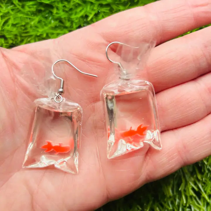 Fun & Quirky Goldfish Earrings