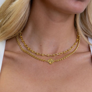 Sahira Rosalie Clover Chain Necklace