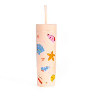 Seashell Affirmations Coastal 16oz Acrylic Tumbler