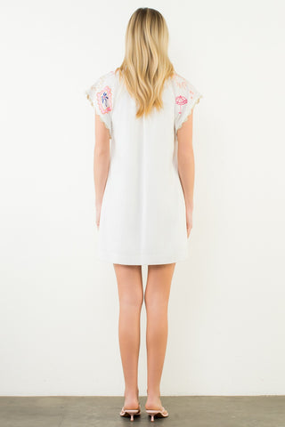 On Vacay Embroidered Detail Dress