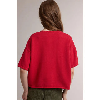 Front Button Short Sleeve Cardigan
