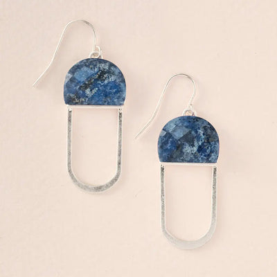 Modern Stone Chandelier Earrings