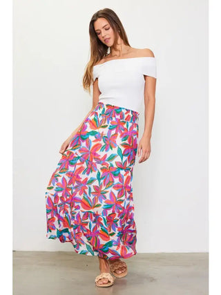 Floral Printed Midi Skirt