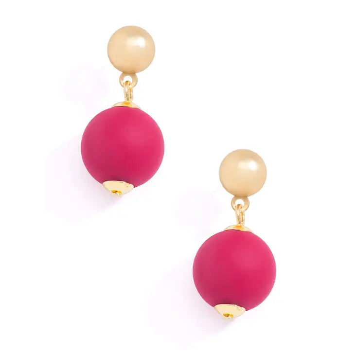 Zenzii 14mm Resin Bead Drop Earring