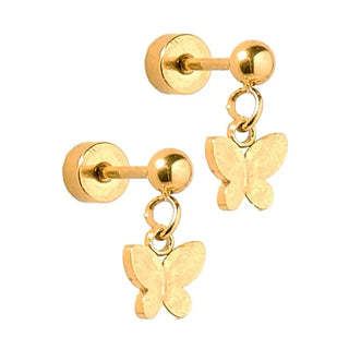 Linny Co Screwback Stud Earrings - Millie Butterfly